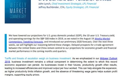 LPL’s U.S. Real GDP Forecast Change | Weekly Market Commentary | August 26, 2019