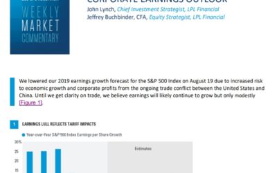 Corporate Earnings Outlook | Weekly Market Commentary | September 9, 2019