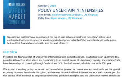 Policy Uncertainty Intensifies | Weekly Market Commentary | October 7, 2019