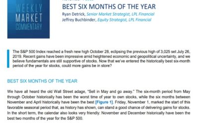 Best Six Months of the Year | Weekly Market Commentary | November 4, 2019