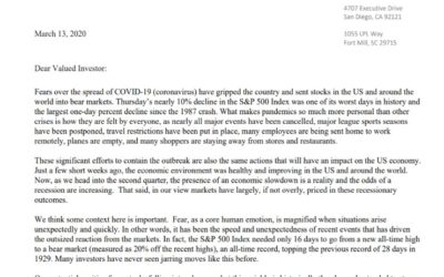 Client Letter | Managing Volatility | March 13, 2020