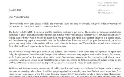 Client Letter | When It Rains Gold, Reach for A Bucket | April 2, 2020