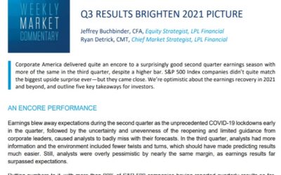 Q3 Results Brighten 2021 Picture | Weekly Market Commentary | November 16, 2020