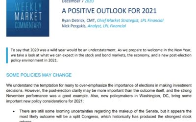 A Positive Outlook for 2021 | Weekly Market Commentary | December 7, 2020