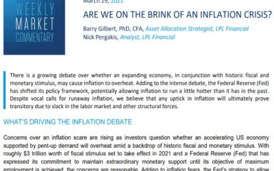 The Brink of an Inflation Crisis? | Weekly Market Commentary | March 29, 2021