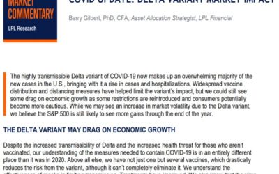 COVID Update: Delta Variant Market Impact | Weekly Market Commentary | August 9, 2021