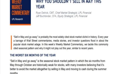 Why You Shouldn’t Sell in May This Year | Weekly Market Commentary | May 2, 2022