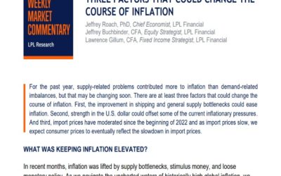 Three Factors That Could Change the Course of Inflation | Weekly Market Commentary | July 25, 2022